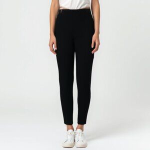 Bianca Nygard Black Ruched Ankle Leggings | Petite 10P | EUC